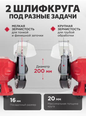 Станок точильный (точило) WORTEX BG 2060 