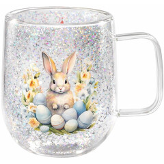 Кружка стеклянная PERFECTO LINEA Easter-1 с двойными стенками 380 мл 