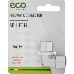 Соединение внутр. резьба 1/4" L-образное (латунь) ECO 