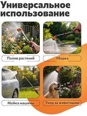 Пистолет-распылитель 9-позиционный на штанге STARTUL GARDEN 