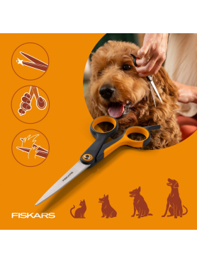 Ножницы прямые для животных PET FISKARS 