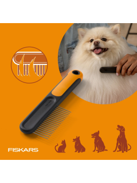 Гребень стальной для животных PET FISKARS 
