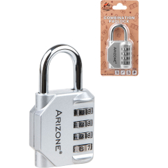 Замок навесной кодовый ARIZONE серебро 