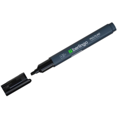 Маркер перманентный BERLINGO MULTILINE PE400 черный 