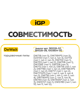 Щетки графитовые для пилы торцовочной DeWalt DW718 IGP 2 штуки аналог 1003854-00 