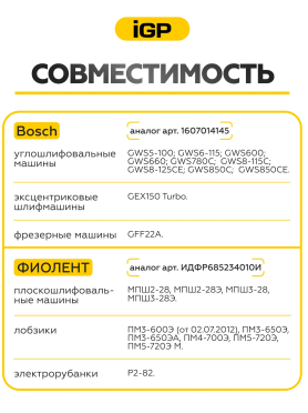 Щетки графитовые для шлифмашины угловой Bosch GWS5-100 IGP 2 штуки аналог 1607014145 