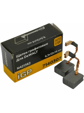 Щетки графитовые для шлифмашины угловой DeWalt DWE4215 IGP 2 штуки аналог N421362 