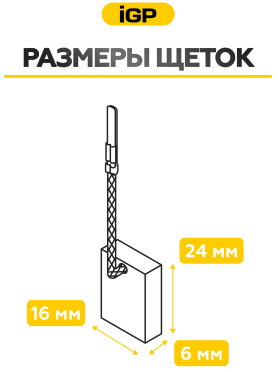 Щетки графитовые для шлифмашины угловой Metabo W22-180 IGP 2 штуки аналог 316045570 