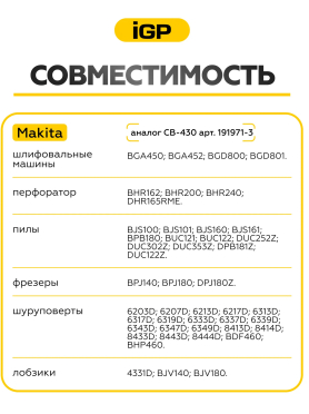 Щетки меднографитовые для шуруповерта Makita 6203D IGP 2 штуки аналог CB-430 