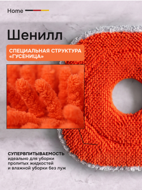 Сменная насадка для швабры BRUNER Akzent Сhenille 2 штуки 