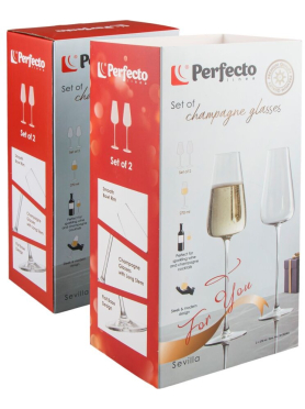 Набор бокалов для шампанского PERFECTO LINEA Sevilla 2 штуки 270 мл 