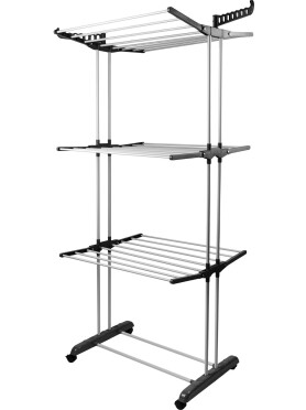 Сушилка для белья напольная PERFECTO LINEA серая 