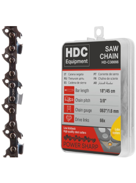 Цепь 45 см 18" 3/8" 1,6 мм 66 звеньев HDC 