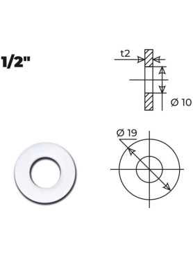 Прокладка прозрачная уплотнительная 1/2" AV ENGINEERING 100 штук 