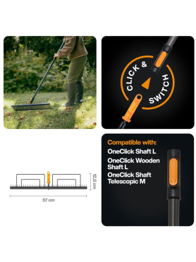 Грабли зубчатые FISKARS OneClick 