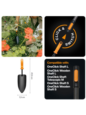 Совок садовый FISKARS OneClick 