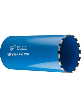 Коронка алмазная d 220 мм BULL железобетон 