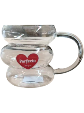 Кружка стеклянная PERFECTO LINEA Bubble 480 мл 