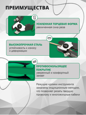 Кусачки для отрезания троса TOPTUL 