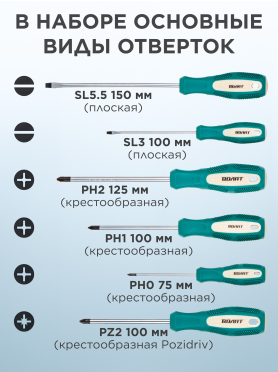 Набор отверток ВОЛАТ 6 предметов 