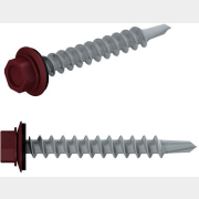 Саморез кровельный 5,5х19 мм цинк шайба с прокладкой PT3 RAL 3005 STARFIX 300 штук (SMC3-46685-300)