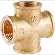 Крестовина латунная 1/2" с внутренней резьбой ЦВЕТЛИТ (ZW50041)