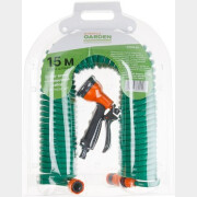 Шланг поливочный спиральный STARTUL GARDEN 15 м и поливочный набор (ST6015-03)