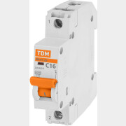 Автоматический выключатель TDM ВА47-29 1Р 16А С 4,5кА (SQ0206-0074)