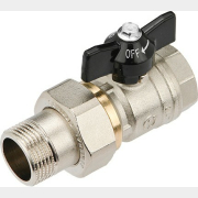 Кран шаровой 1/2" наружная-внутренняя резьба со сгоном бабочка GENERAL FITTINGS (7S00M5N040402A)