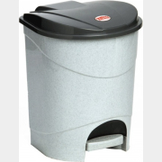 Ведро мусорное с педалью IDEA 11 л мрамор (М2891)