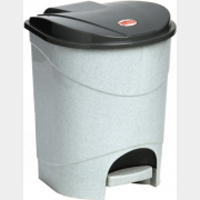 Ведро мусорное с педалью IDEA 7 л мрамор (М2890)