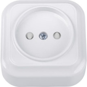 Розетка наружная BYLECTRICA Вариант белая (РА16-0105)