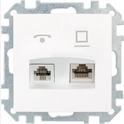 Розетка компьютерная и телефонная BYLECTRICA Стиль белая (ТРК-004)