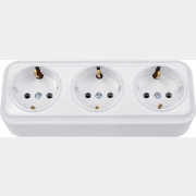 Розетка тройная наружная с заземлением BYLECTRICA Вариант белая (РА16-0162)