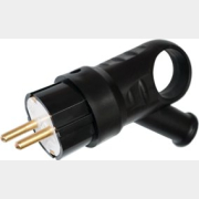 Вилка электрическая угловая с заземлением 16 А 250 В BYLECTRICA черная (В16-385)