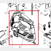 Корпус левый для пилы лобзиковой WORTEX JS8008-2LE (UK6206-08)