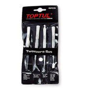 Набор пинцетов 4 предмета TOPTUL (JGAA0401)