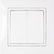 Выключатель двухклавишный cкрытый BYLECTRICA Уют белый (10-861)