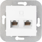 Розетка компьютерная двойная BYLECTRICA Уют белая (РК216-011)