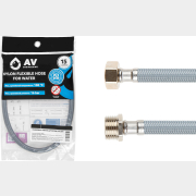 Гибкая подводка для воды nylon Lt гайка 1/2" - штуцер 1/2" AV ENGINEERING 60 см (AVE20960)