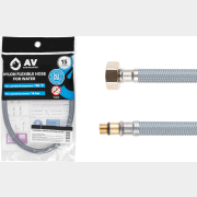 Гибкая подводка для воды nylon Lt иголка М10 короткая - гайка 1/2" AV ENGINEERING 50 см (AVE21150)
