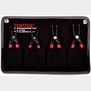 Набор съемников стопорных колец 4 штуки диэлектрических на полотне TOPTUL (GPAQ0402)