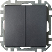 Выключатель двухклавишный скрытый BYLECTRICA Стиль графит (С5 10-527гр)