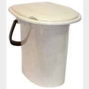 Ведро туалетное IDEA бежевый мрамор 16 л (М2459)