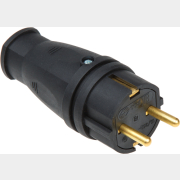 Вилка электрическая прямая с заземлением 16 А 250 В ЮПИТЕР черная (JP7602-01)
