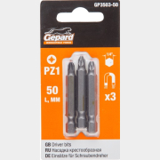 Бита для шуруповерта магнитная PZ1 50 мм GEPARD 3 штуки (GP3503-50)