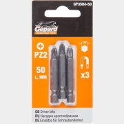 Бита для шуруповерта магнитная PZ2 50 мм GEPARD 3 штуки (GP3504-50)