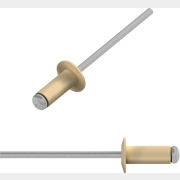 Заклепка вытяжная 4,0х10 мм алюминий-сталь RAL 1015 STARFIX 200 штук (SMP2-62828-200)