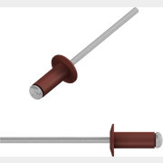 Заклепка вытяжная 4,0х10 мм алюминий-сталь RAL 3009 STARFIX 200 штук (SMP2-18268-200)