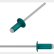 Заклепка вытяжная 4,0х10 мм алюминий-сталь RAL 5021 STARFIX 200 штук (SMP2-51121-200)